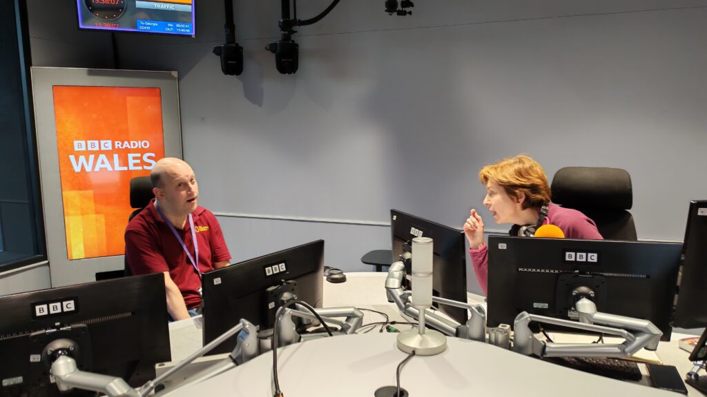 Gavin Clifton appearing on BBC Radio Wales